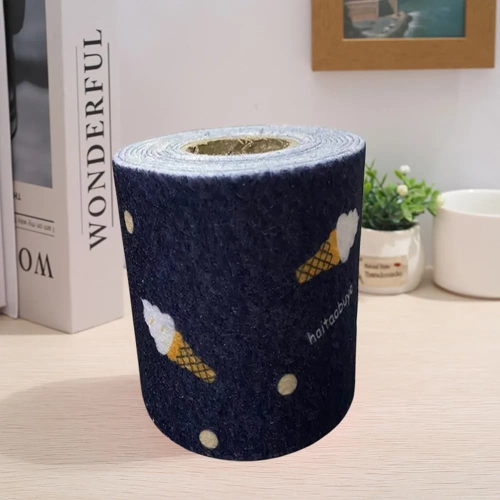 Nastro per lavandino in tessuto non tessuto Nastro sigillante per lavabo impermeabile per cartoni animati Nastro per mastice per WC autoadesivo che assorbe l'umidità