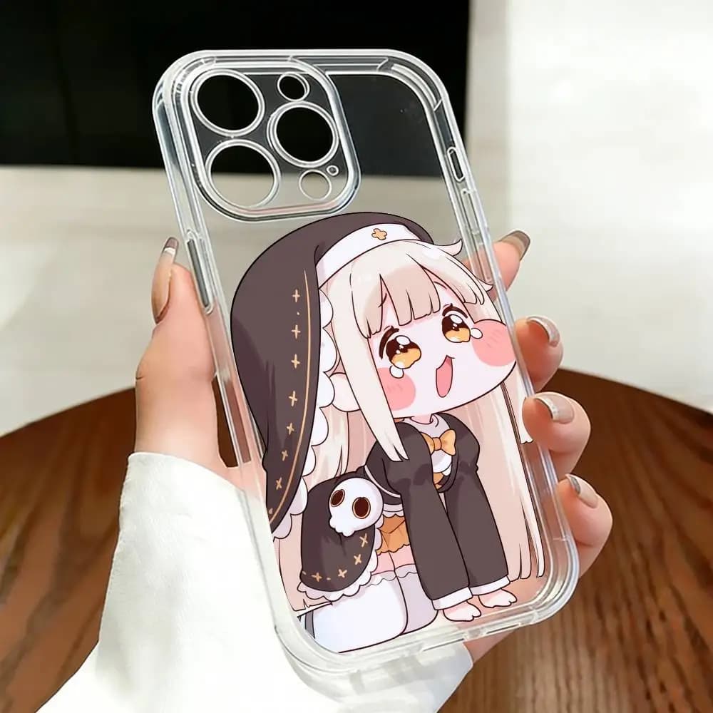 Cover Trasparente Game Trickcal Chibi Go per iPhone 17 16 15 14 13 12 11 Mini Pro Max Plus