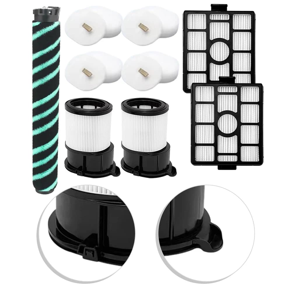 Roller Brush and Foam Filter Set Designed Specifically for Shark IP3124 IP3150 IP3225 IP3251 IP3251C IP3252 IP3253 Vacuums