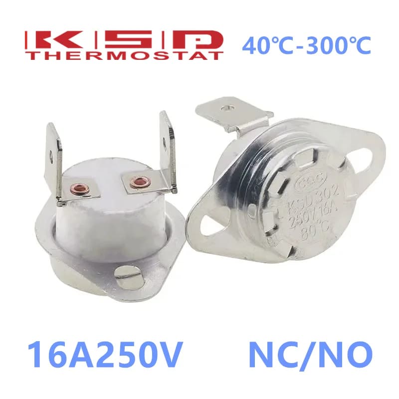 KSD302 16A 250V 40-300 gradi Ceramica KSD301 Normalmente Chiuso Interruttore di Temperatura Aperto Termostato 45C 85C 95C 135C 160C 220C 300C
