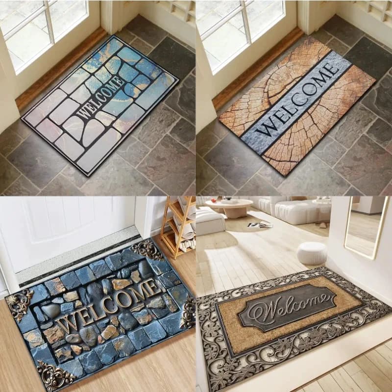 Welcome Door Mat Foyer Anti Slip Dust Decoration Carpet Living Room Anti Dirty Rug Home Decoration