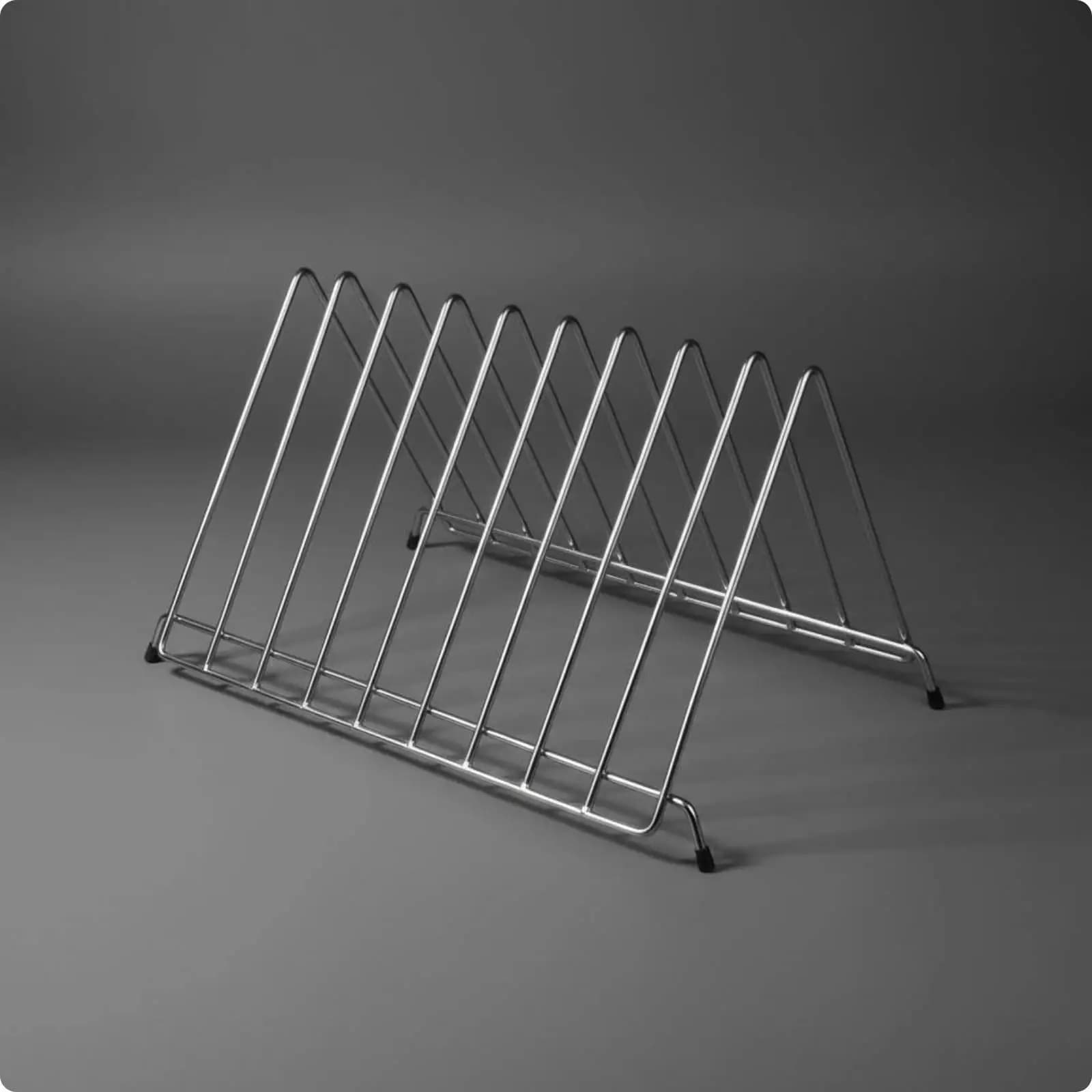 Stainless Steel Cutting Board Rack with 6 Slot Heavy-duty Design Kitchen Storage Organizer for Home Use