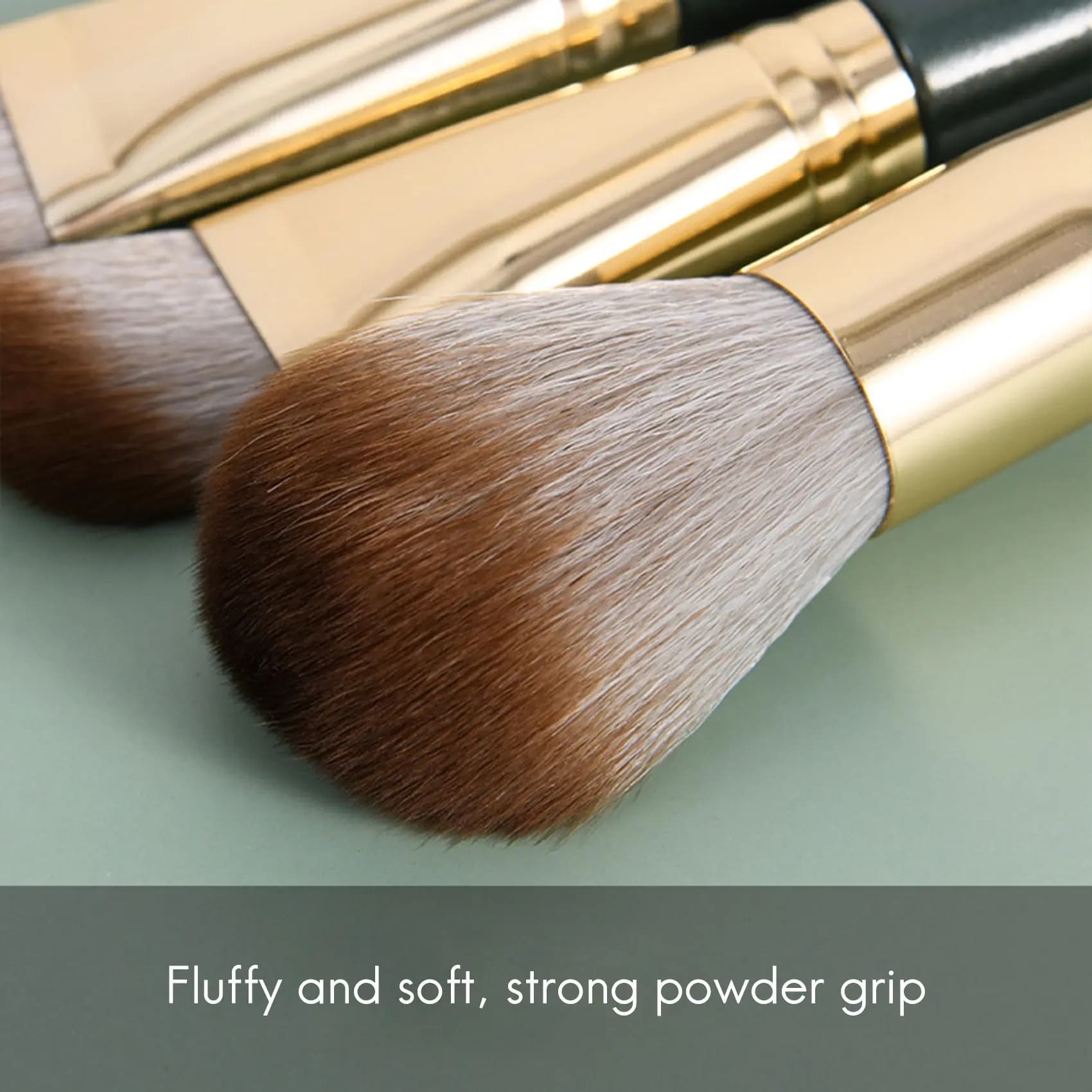Set of 14 Mini Professional Brushes for Make-up ABRN - Brushes for Dust, Eyebrow and Umbrella with Container Bag