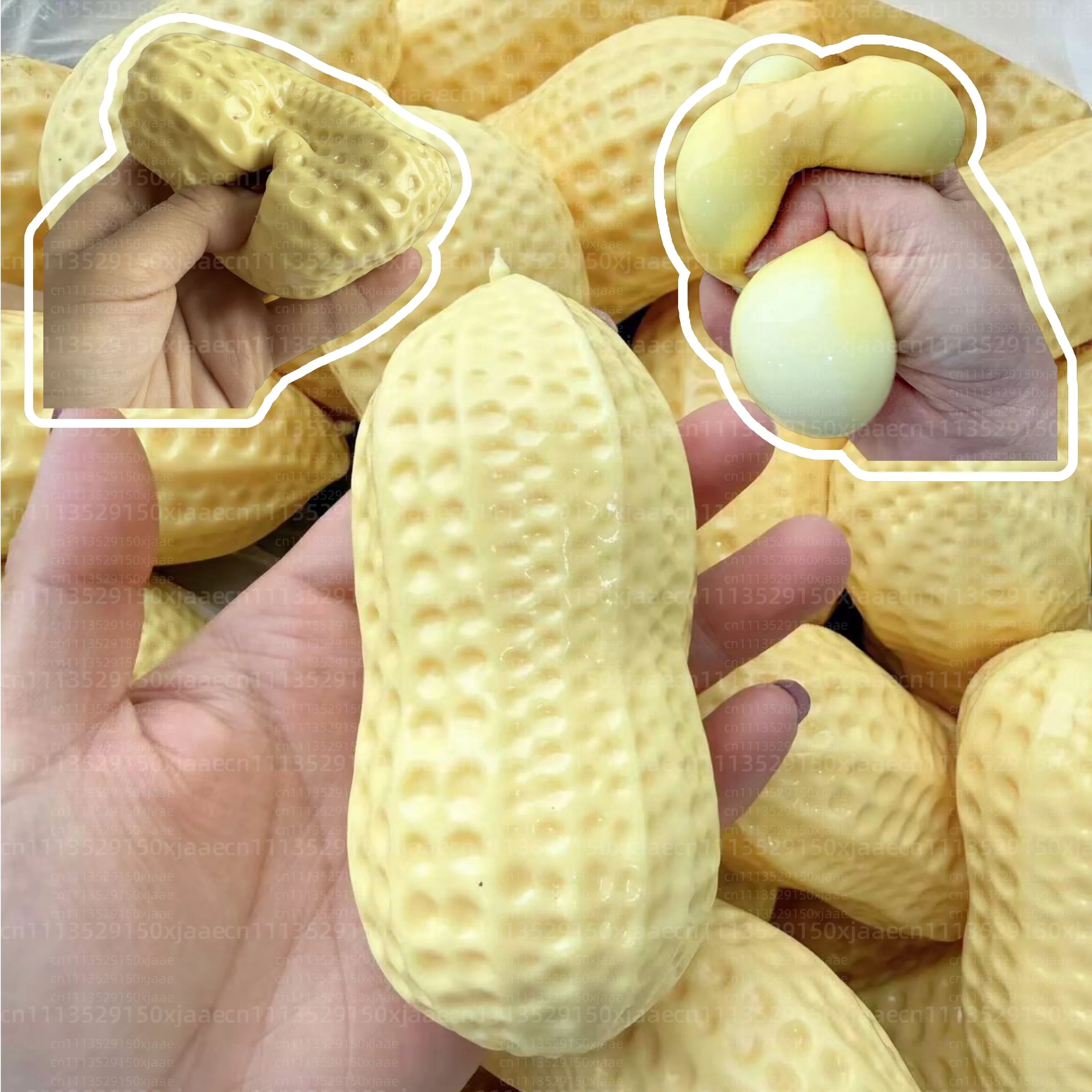 Giocattolo Gigante a Forma di Arachide Morbido e Elastico, Antistress, Sensoriale, da Schiacciare, per Bambini e Adulti, Regalo