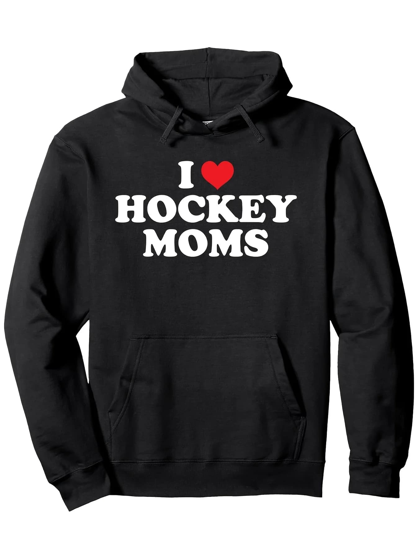 Felpa con cappuccio pullover con design divertente I Love Hockey Mom