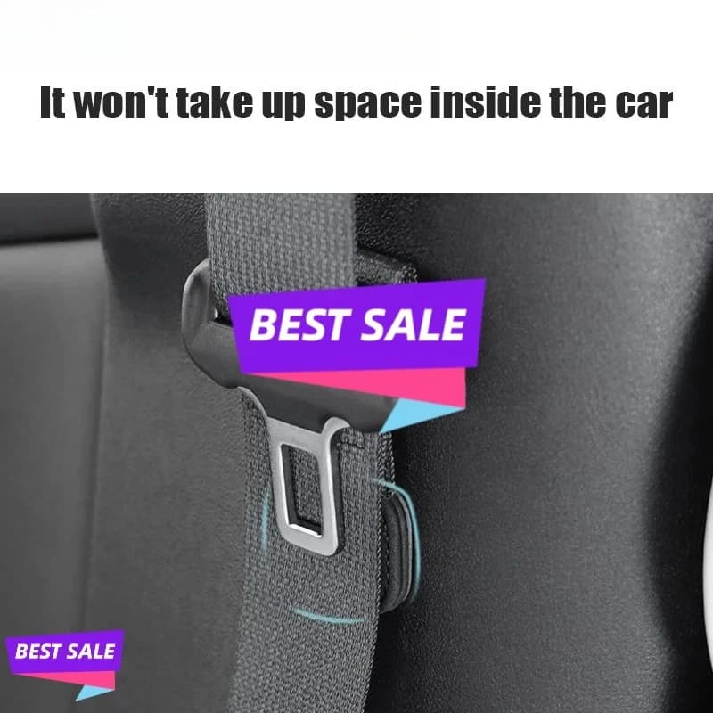 Safety belt fastening clip for car with magnetic expiration in suede Support for automatic belt Fixing stabilizer Adjustable clip for seat belt