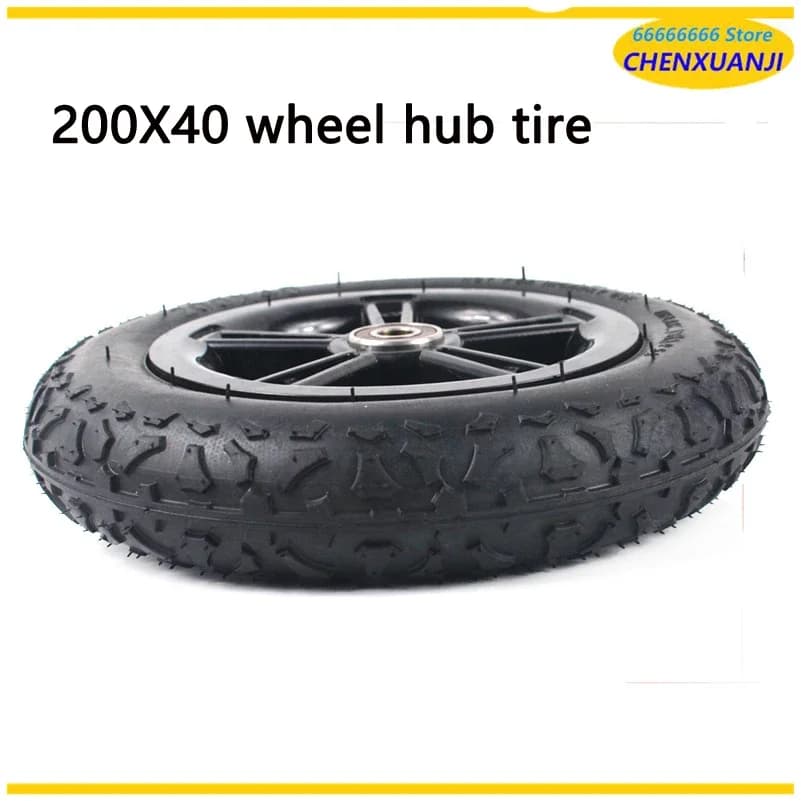 4PCS 8 inch 200X40 wheel hub tire with a Bent Angle Valve Stem bicycle tyre folding bicycle Electric Scooter motorcycle part