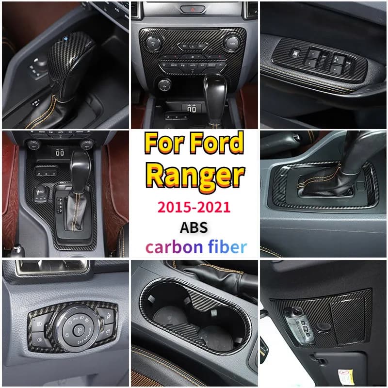 For Ford Ranger Wildtrak 2015-2021 Auto Panel Control Instruments Central Volante Reading Light Cover Wall decal Accessories