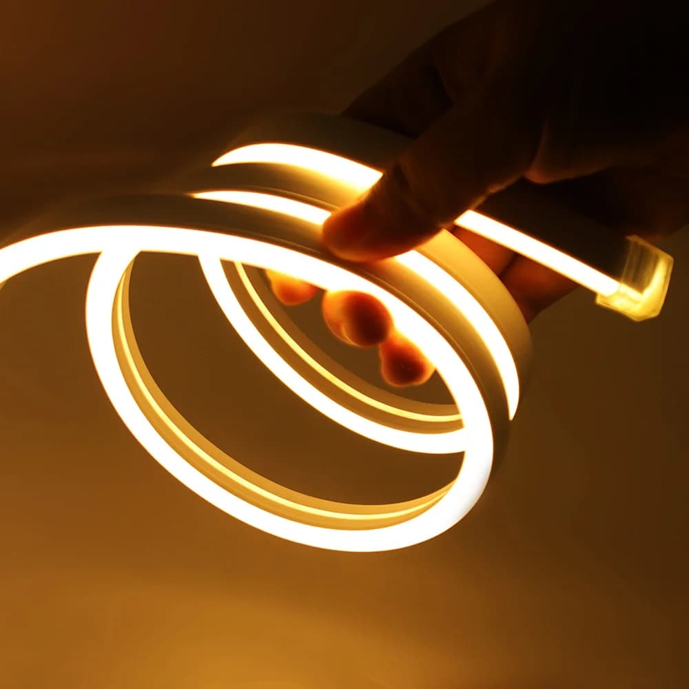 DC 12V LED Neon Strip Light Neon Sign luci a corda impermeabili lampada flessibile in Silicone 1m 2m 5m decorazione della casa con spina 8 colori
