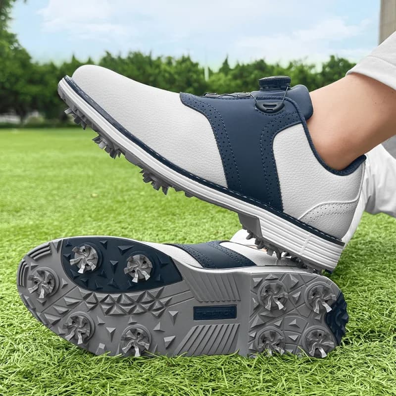 Men's golf shoes Professional golf training sneakers Comfortable wear-resistant non-slip outdoor sports shoes Rotating buckle