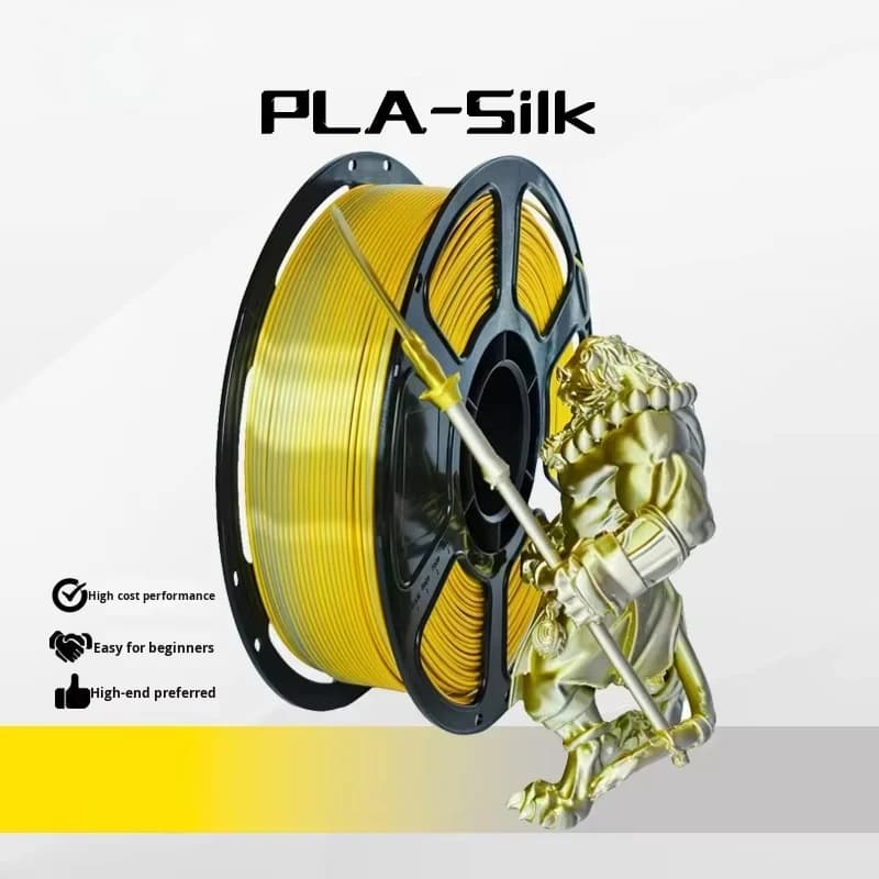 Pla 3D Printing Filament 1.75mm 1kg 3D Printing Supplies Pla Silk Glod Silvery 3D Printing Material Silk Double Color