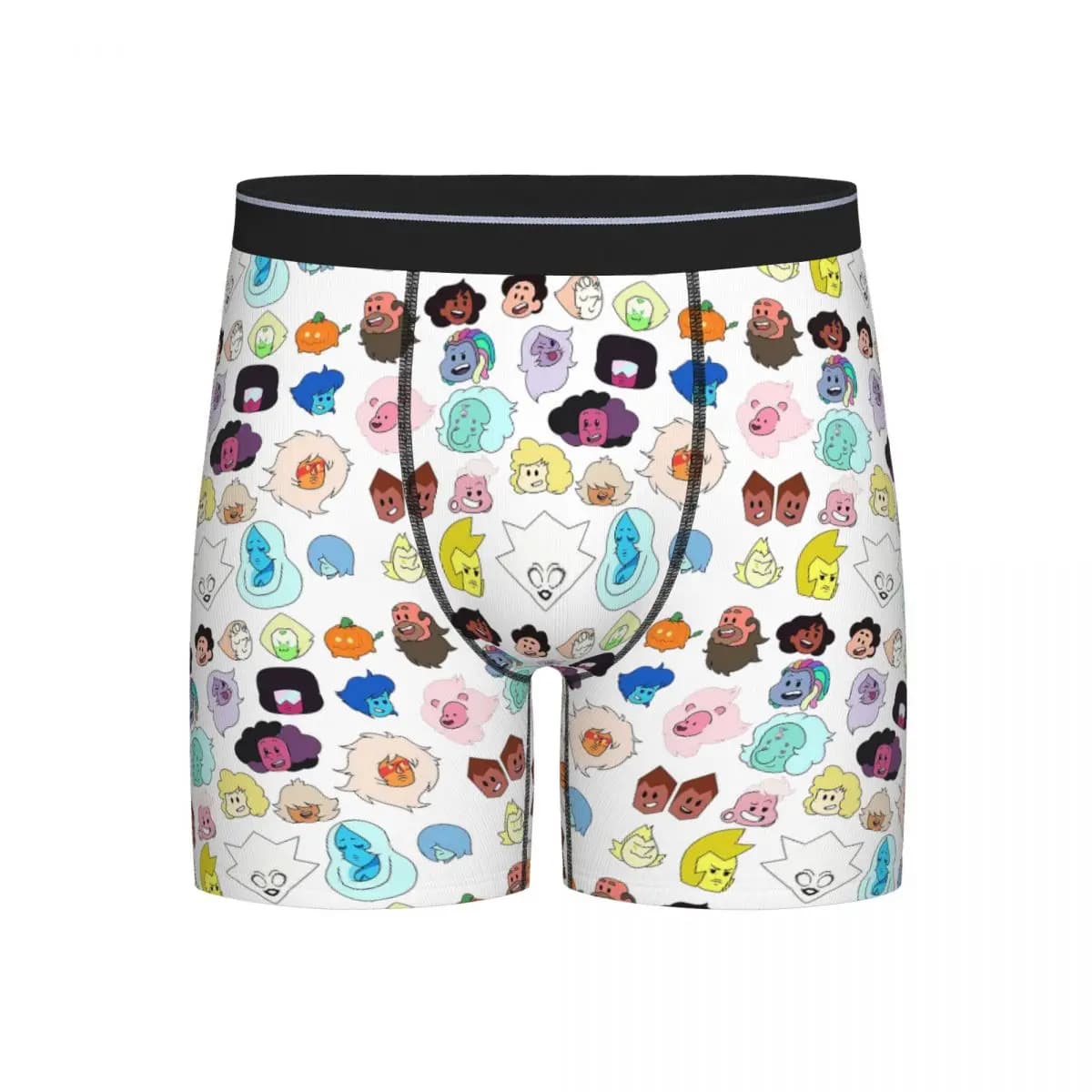 Mutande boxer lunghe Pantaloncini Steven Universe Heads Mutandine Intimo morbido da uomo per Homme Uomo Regali fidanzato