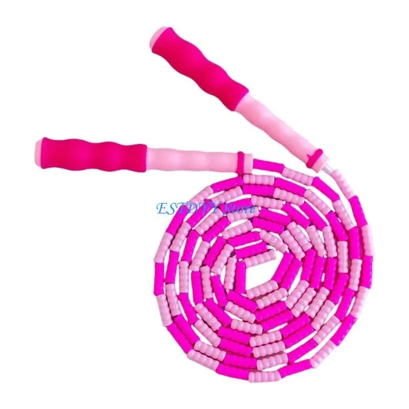G6DE Kids Jump Rope Adjustable Length Jumping Rope Soft Beaded Skipping Rope for Children Girls Boys Women Fitness Training
