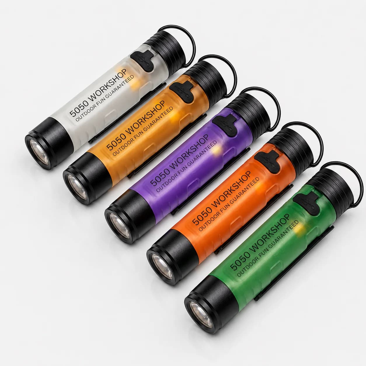 GOPEAK Tasca Mini Torcia Elettrica Chiave Esterna Clip Cap Ambient Led Lunga Resistenza Disastro Sollievo Emergenza 5050 Piccola Luce