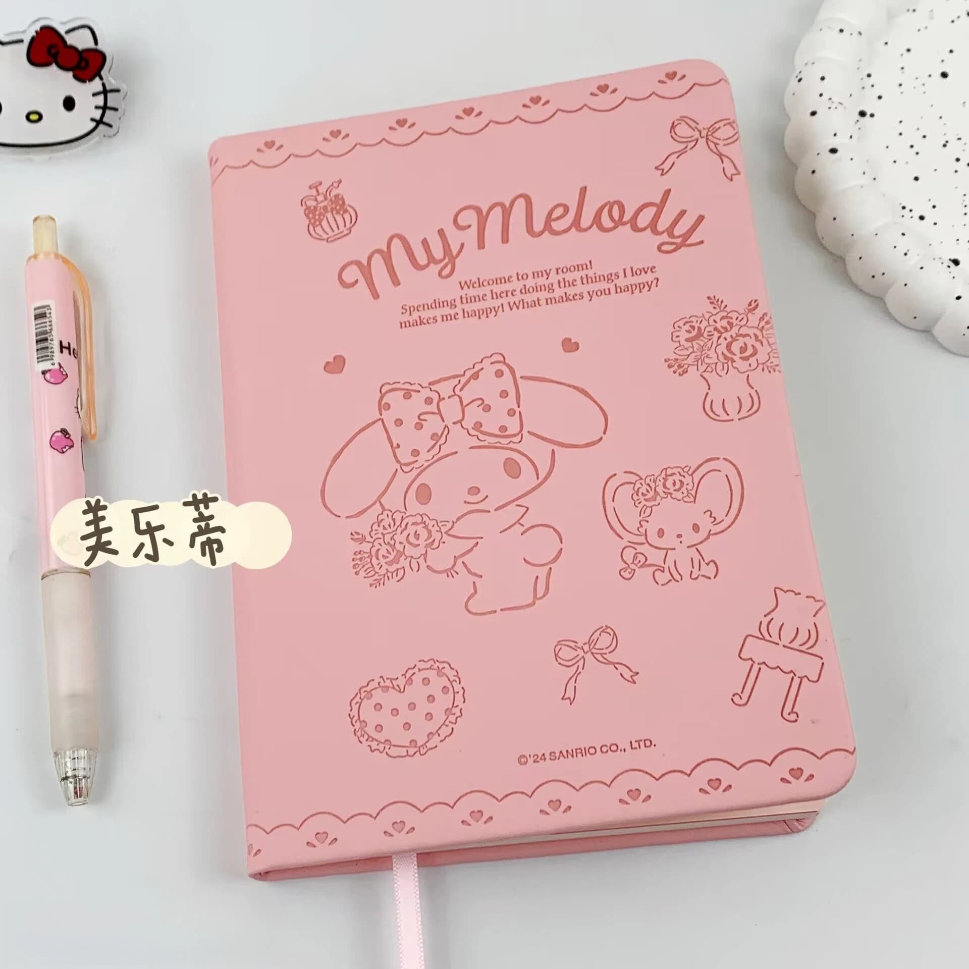 Fashion Kuromi Pattern Scrapbook Cute Cartoon Print B5 Notebook for Teen Ladies Travel School Office Gift with Stickers