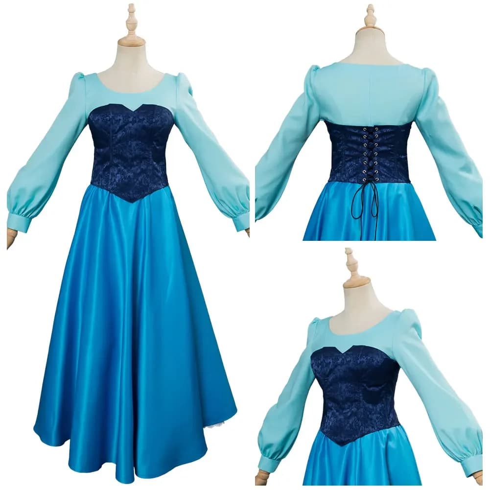 Robe de Princesse Ariel pour Adulte, Costume Cosplay, Tenue de breBleue, pour Halloween, Carnaval, sur Mesure