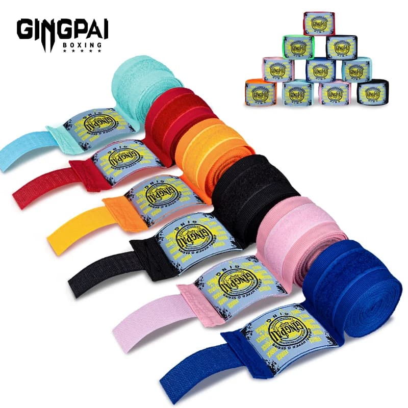 1 paio 1.5/3/5M cotone boxe fasciatura cinturino sportivo Sanda Kick Boxing MMA guanti a mano avvolge cintura boxe sport avvolge benda