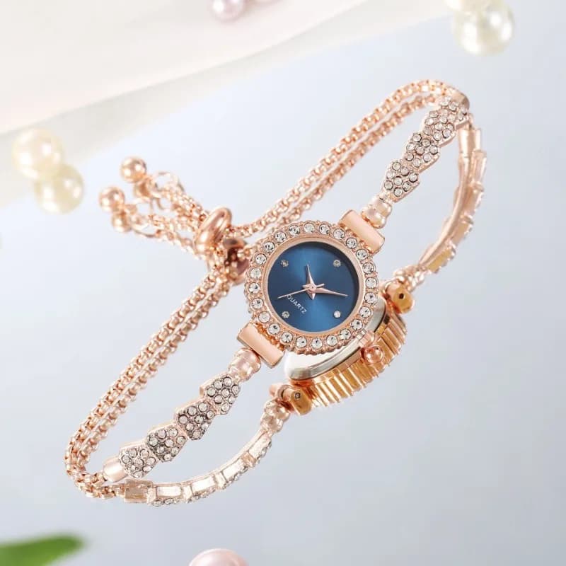 Women's watches with rhinestones, quartz analog wristwatch with small, refined and fashionable dial, women's gift, Montre Femme