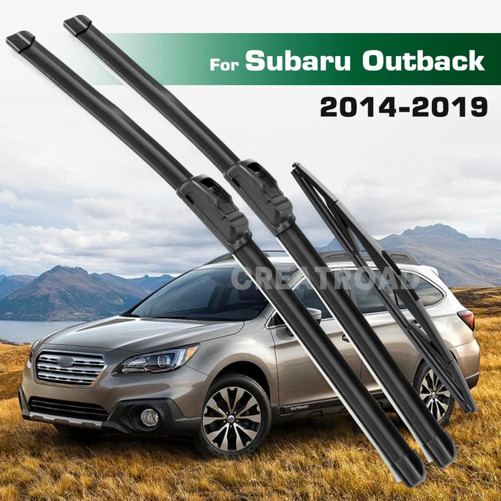GREATROAD Tergicristallo LHD e RHD Set di spazzole tergicristallo anteriori e posteriori per Subaru Outback MK5 2014 - 2019 Spazzole per finestre per parabrezza