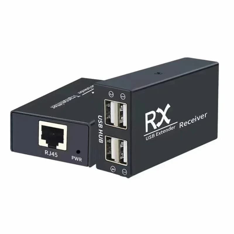 Extender USB a 4 porte da 120M su RJ45 Ethernet CAT6 Cable Sender trasmettitore e ricevitore Kit per Scanner per stampante tastiera Mouse