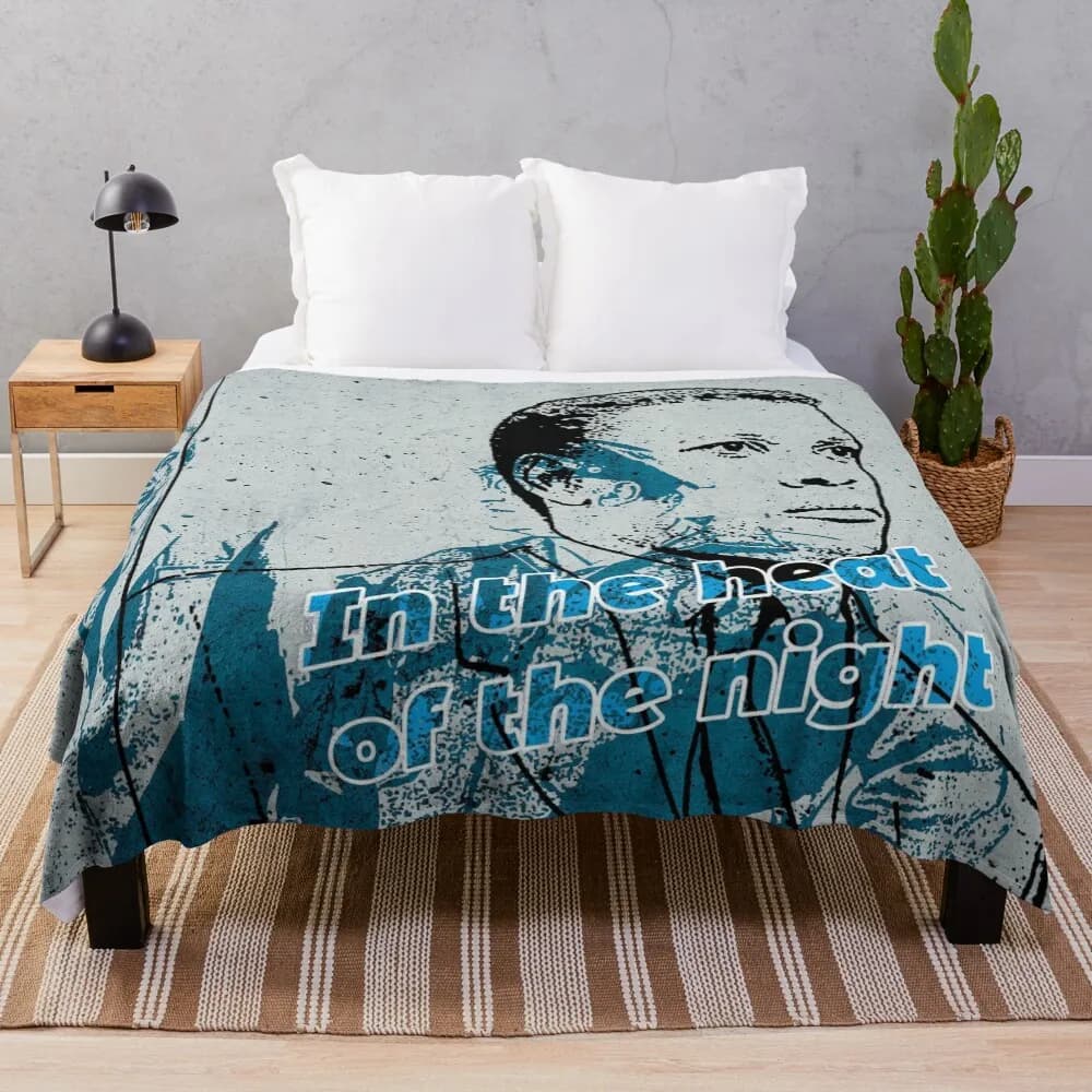 Coperta in stile anni '60 In the Heat of the Night, calda e accogliente, per divano del soggiorno