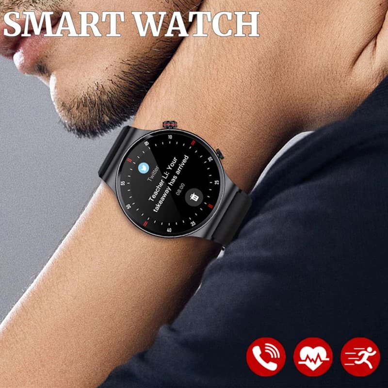 LIGE 2026 PPG Smartwatch con Chiamata Bluetooth per Uomo, Display AMOLED Full Touch, Orologio Sportivo e Fitness, Impermeabile, Compatibile con Android e iOS