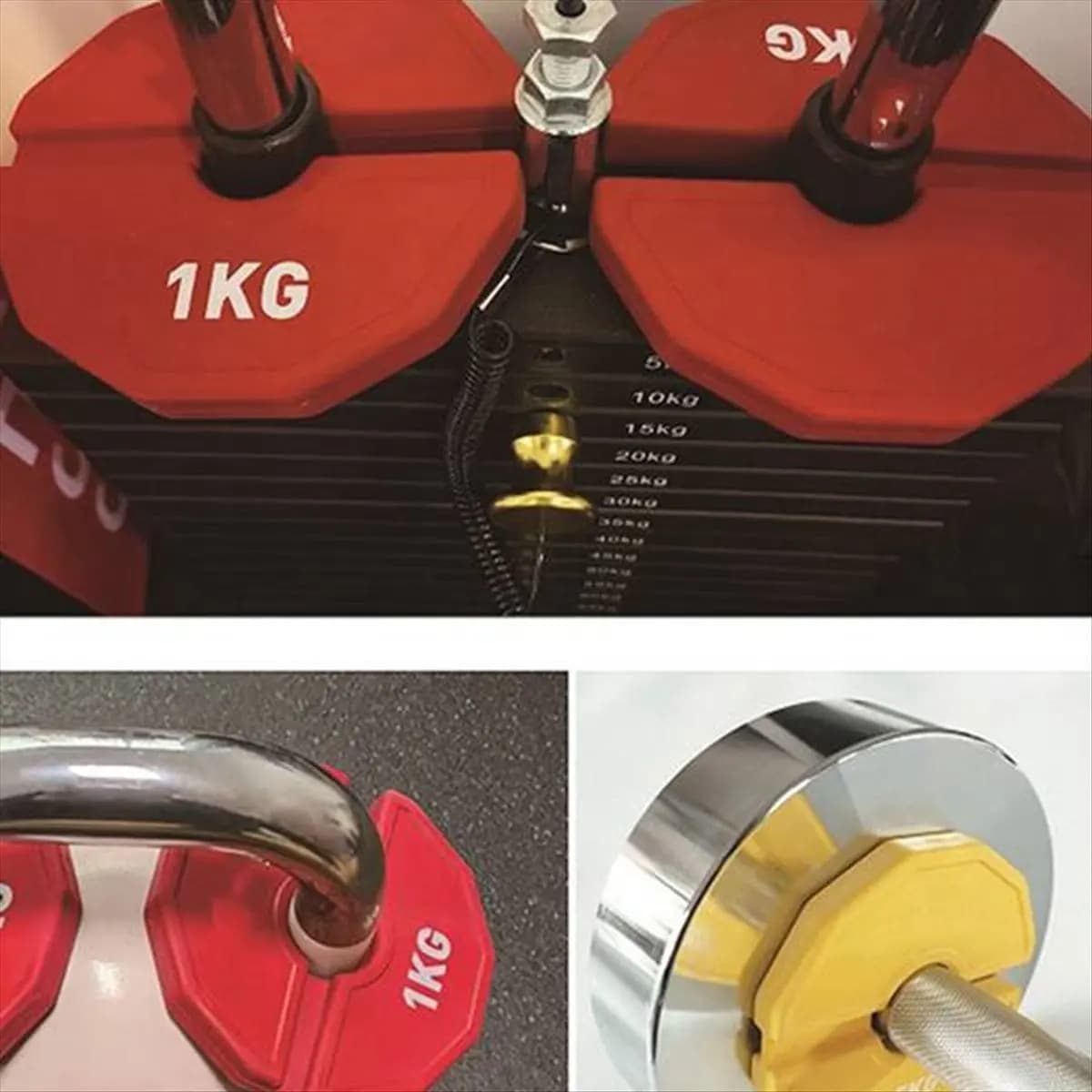 Happy New- 2PCS Gym Micro-Type Plates Dumbbell Fractional Weight Plate Rubber Fractional Weight Plates Add-on Aperture 35mm 1.0K