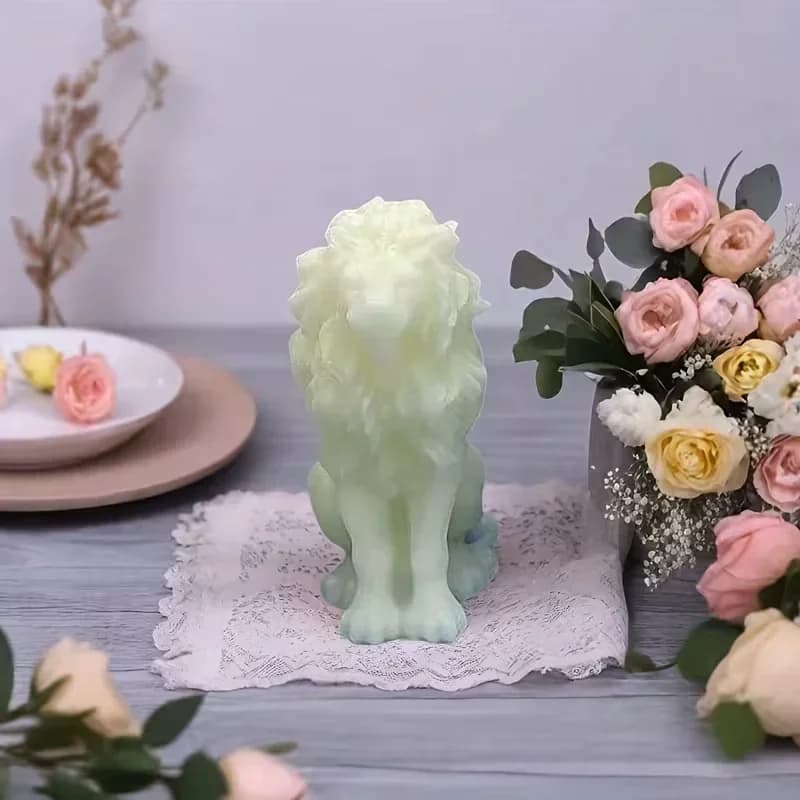 Stampo in Silicone 3D a Forma di Leone Seduto, Ultimi Modelli 2026, per Candele, Sapone, Resina, Cioccolato, Cubetti di Ghiaccio, Strumento per Artigianato e Pasticceria