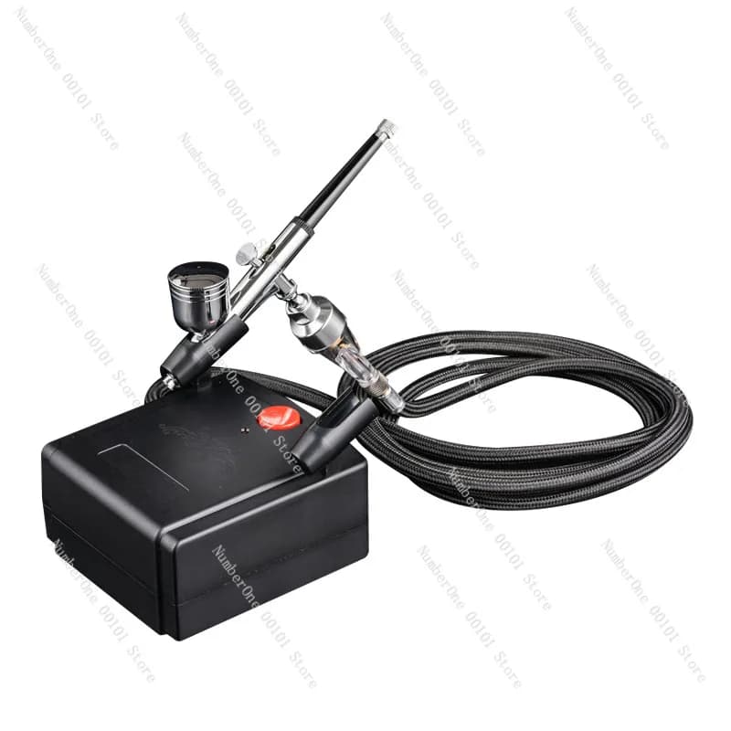 Kit Compressore d'Aria Mini 100A, Set Aerografo per Pittura Murale, Modellismo, Nail Art e Bellezza