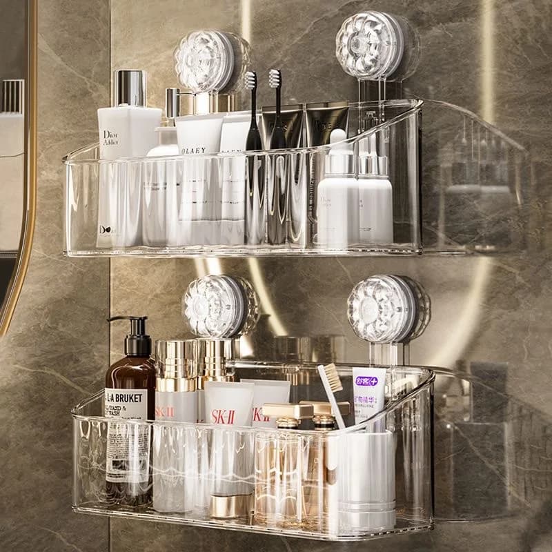 Rack di stoccaggio a ventosa lavabo bagno wc doccia Gel scatola di immagazzinaggio a parete organizzatore del bagno spazio di archiviazione