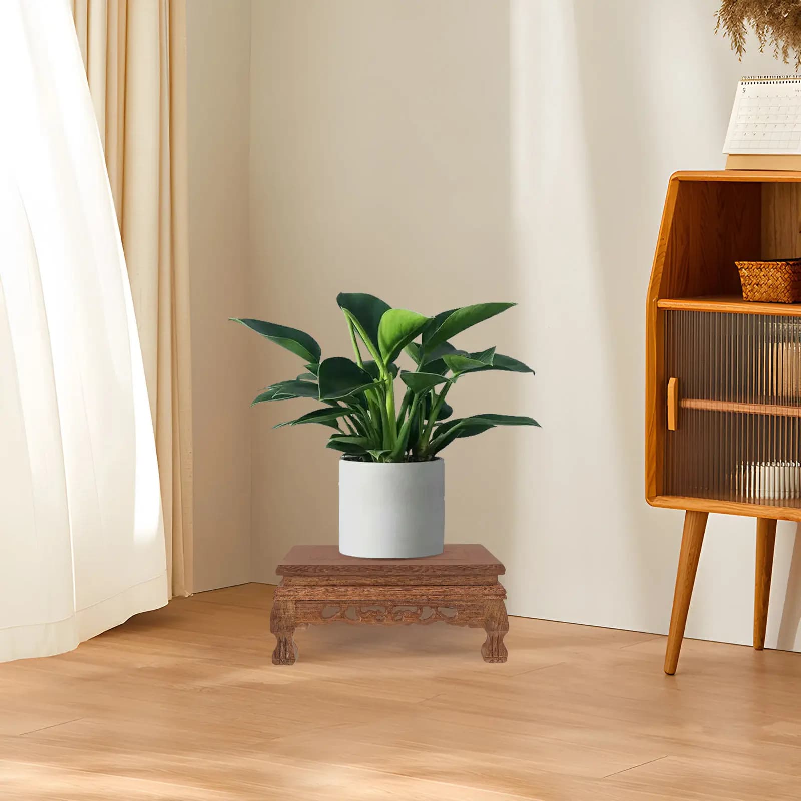 Supporto per Vaso in Legno a Forma di Pollo, Affidabile Base Espositiva per Piante in Vaso, Base per Statua di Buddha, Supporto per Bonsai da Interno