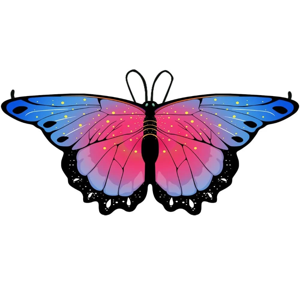 Colorful Butterfly Wings Costume Fancy Dress Cosplay Costume Cape Butterfly DIY Decorations Pixie Cloak Christmas Halloween