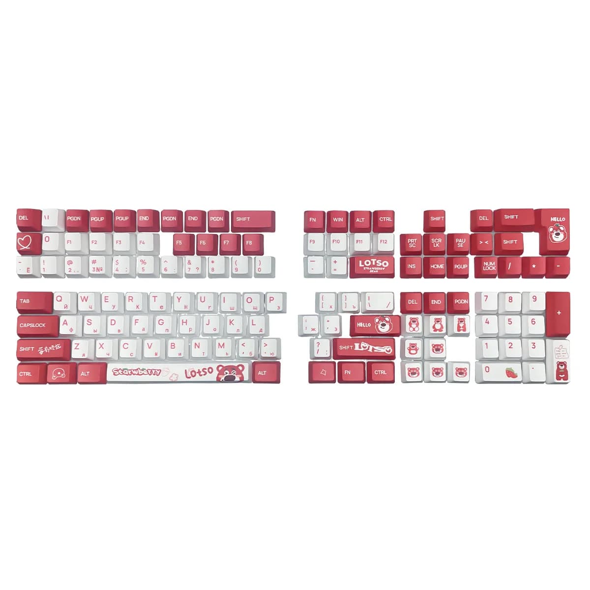 Keycap con Layout in lingua russa per tastiera meccanica compatibile con il profilo OEM del cappuccio della chiave di stampa a sublimazione dell'interruttore MX