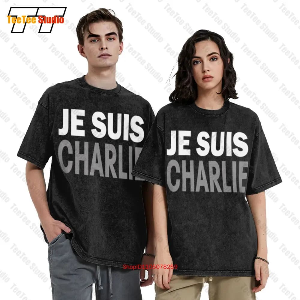 Je Suis Charlie I Am Hebdo Support France Protest Oversized T-Shirt Q1GA