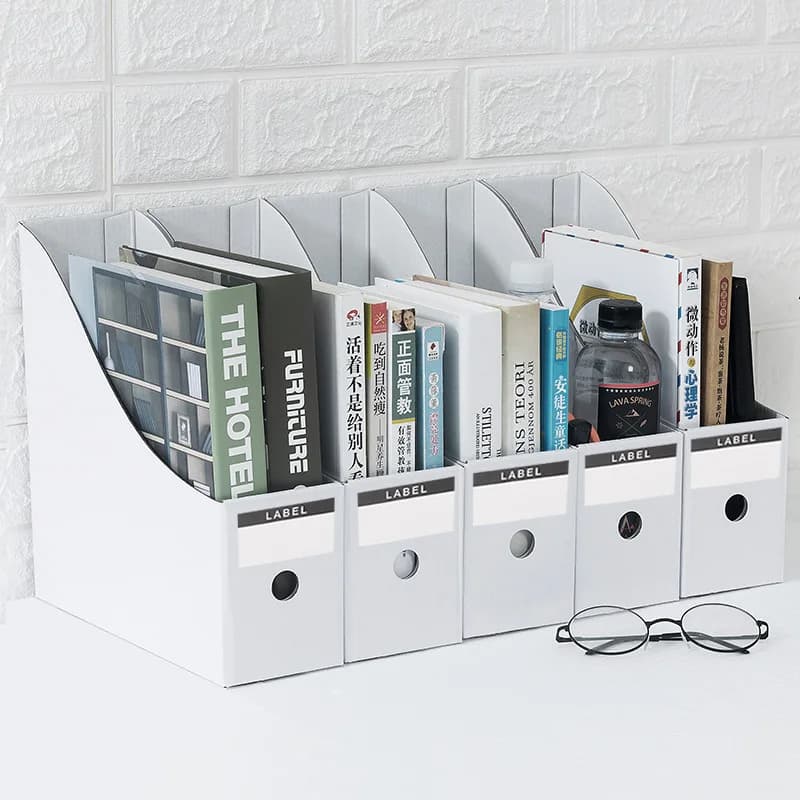 Office Document Folder Stand Desktop Storage Box File Organizer Paper Holder Frame Simple Style Portable Desktop Organizer