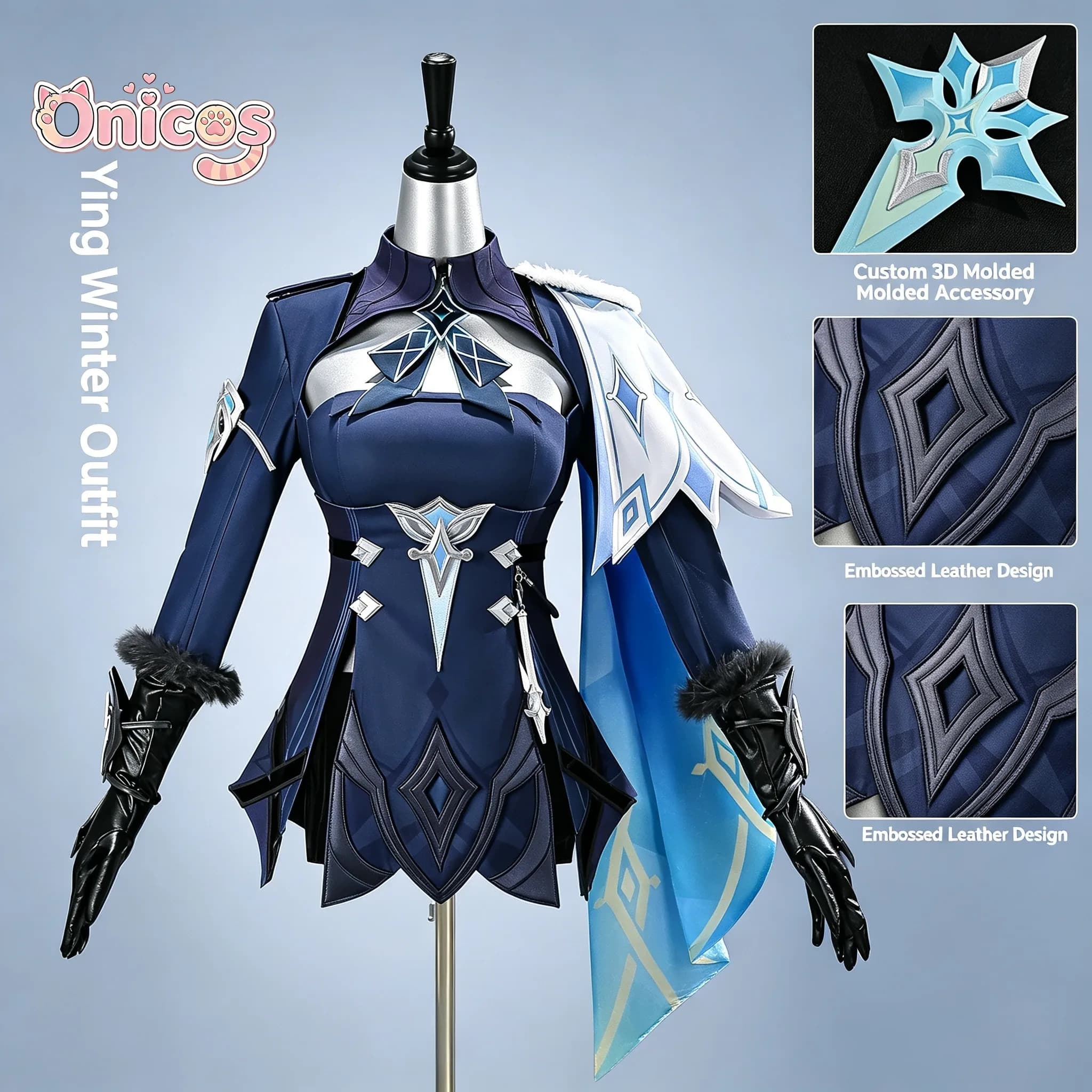 Genshin Impact Snezhnaya Lumine Cosplay Costume New Full Set Game Anime Outfit Halloween Carnival Party Onicos