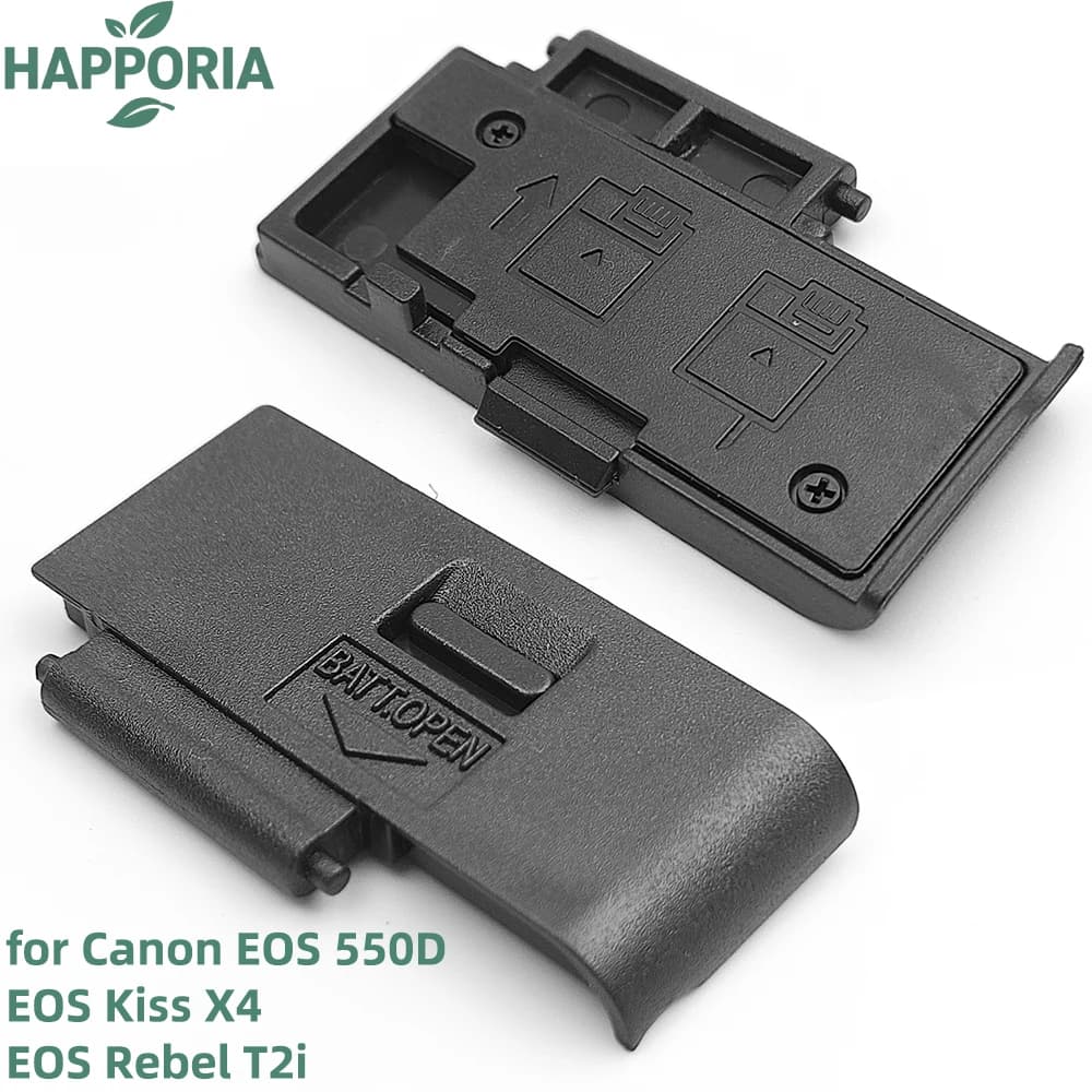HAPPORIA Battery Door Cover Replacement for Canon EOS 550D Rebel T2i Kiss X4 Camera Battery Cover Repair Part
