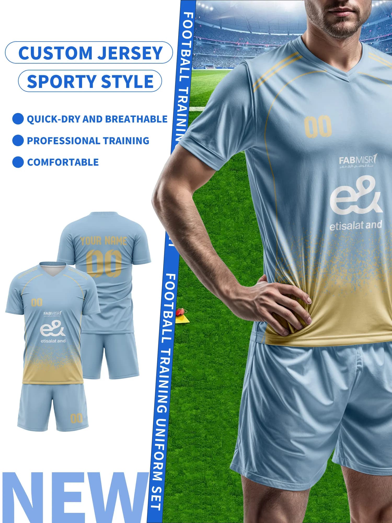 Create Your Custom Football Knit | Name and Number Custom | Breathable Football Knit, Club Style