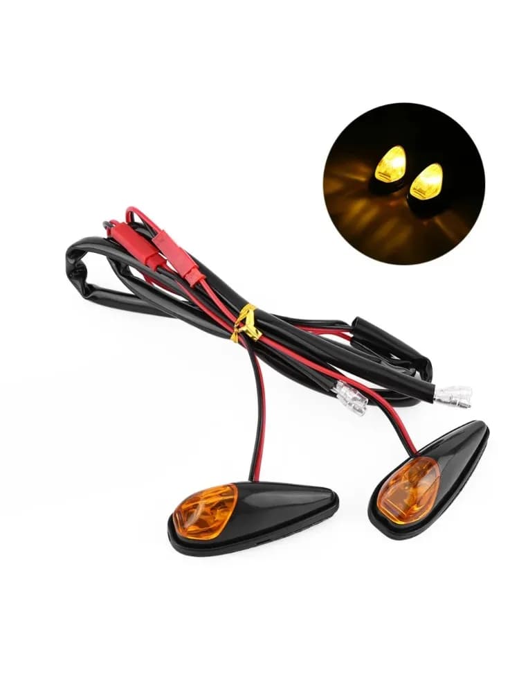 1 paio di indicatori di direzione per moto 12V 5W indicatori luminosi a LED adesivi accessori universali per la modifica del passeggino per bici da spiaggia
