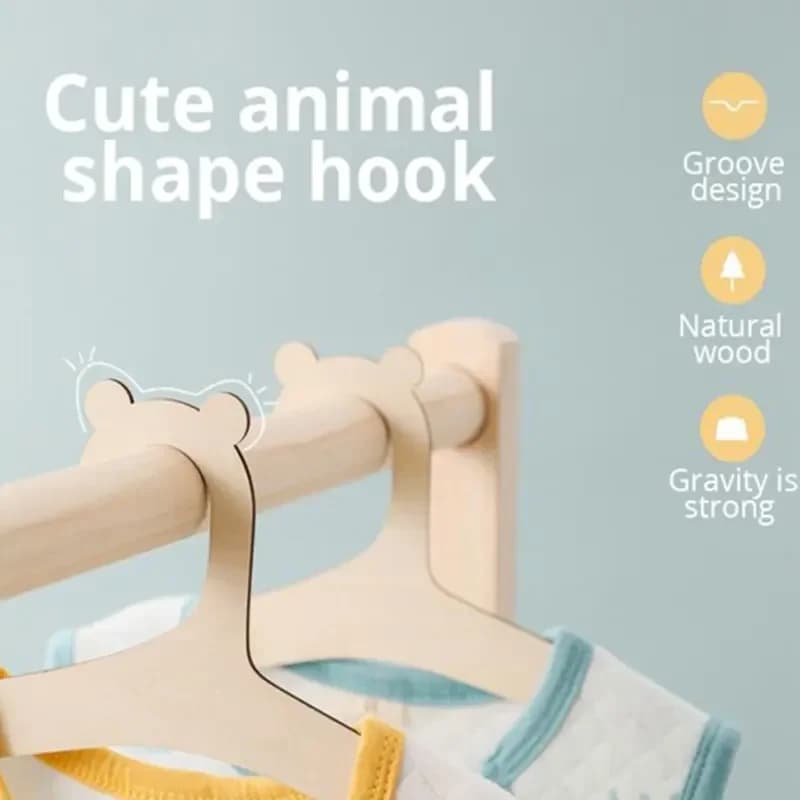 Set di 10 Appendiabiti Creativi per Bambini, Grucce in Legno per Vestiti, Decorazione per Cameretta e Asilo Nido, Regalo per Bambini