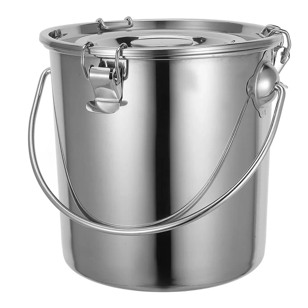 Premium Thick Stainless Steel Sealed Bucket Large Capacity Water Barrel Oil Container Rice Storage Milk Holder Food Grade