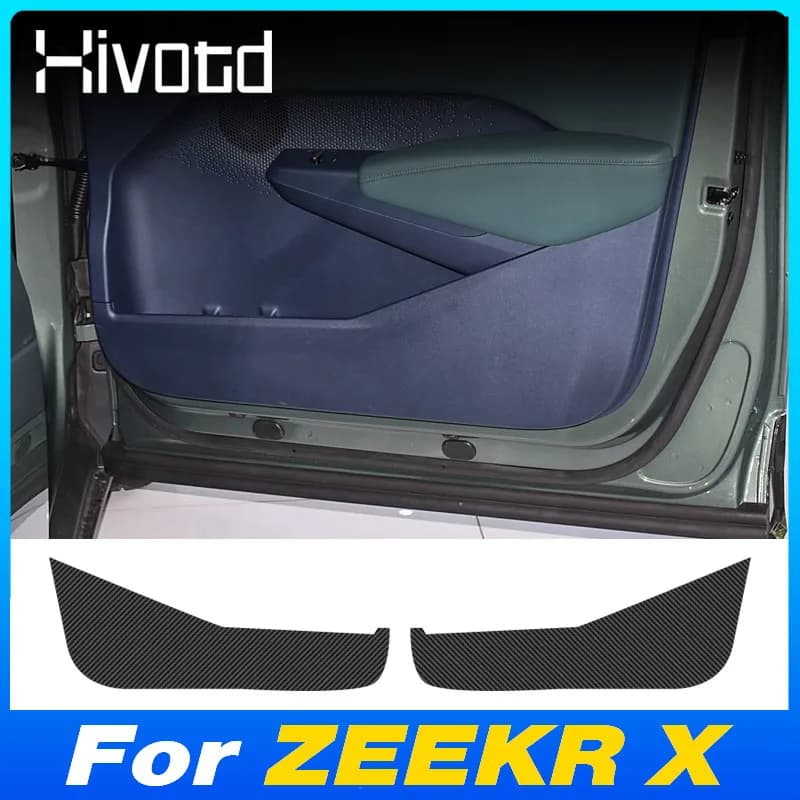 Auto in pelle PU protettiva vano portaoggetti adesivi copertura porta anti kick pannello decorazione interna accessori per ZEEKR X ME YOU 2024