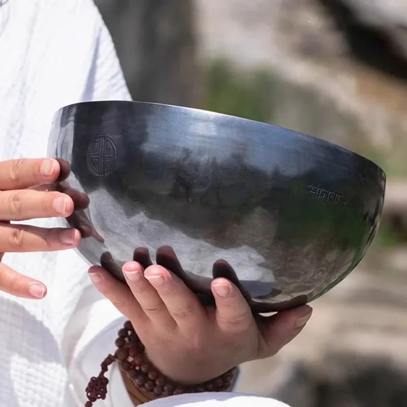 Full Moon Tibetan Singing Bowl Handmade Mindfulness Meditation Nepal campane tibetane Yoga Chakra Sound Healing Therapy accessori