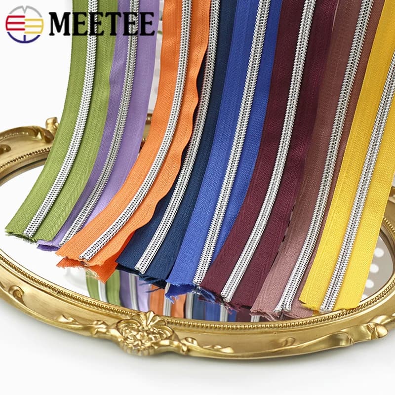 5/10/20M 5 # Cerniera in nylon colorata per cucito, giacche, valigie, ricambio cerniere, borse, chiusure per borse, kit di riparazione, accessori fai da te