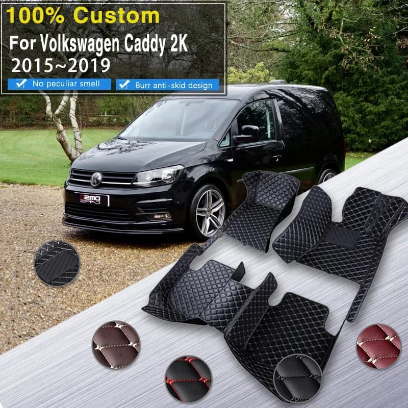 Tappetini per auto 3D RHD per VW Volkswagen Caddy 2K 2015 ~ 2019 Accessori impermeabili Para Auto Tappetini per auto Tapetes Para Carro Car Acces