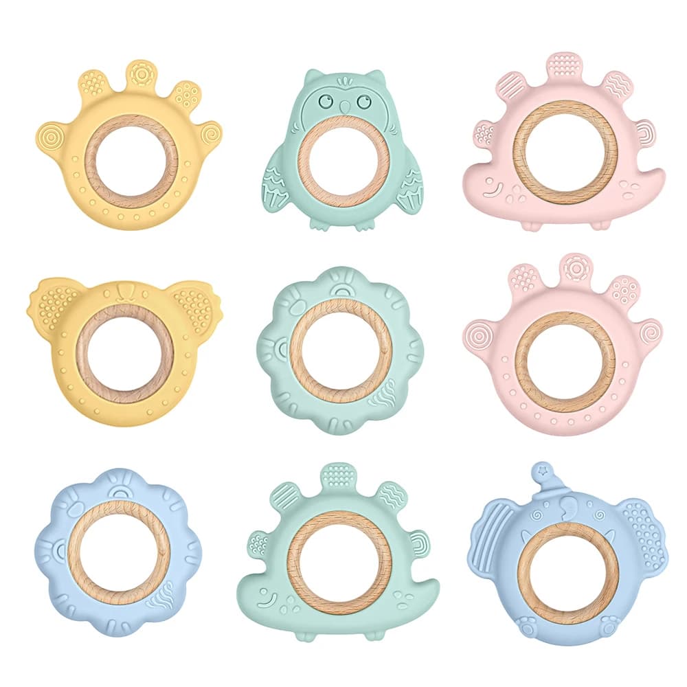 TYRY.HU 1PCS Silicone Massaggiagengive Del Bambino Del Fumetto Rana Cervo Dentizione Giocattoli Collana Del Pendente Denti Allattamento Regalo Del Bambino Gomma di Silicone
