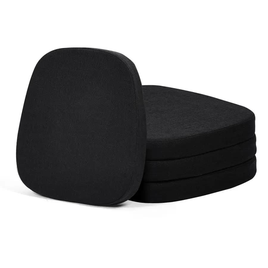 Set of 4 Pillows for Chairs in Metal 14x14 in Memory Foam, Double Side Design Anti-slip, Metal Lunch Chair Padding, Kitchen Chair Bearings with Mac