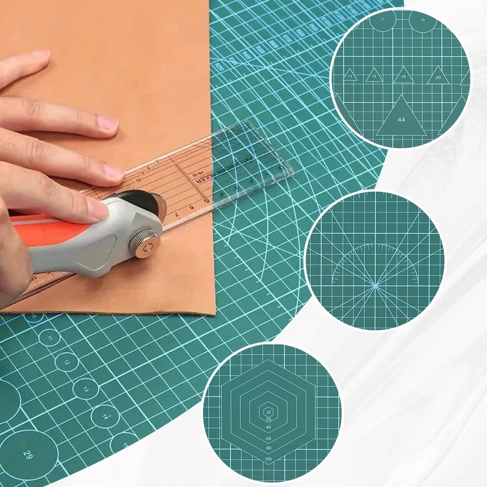 Self-repairing Grid Cutting Mat, Rotating Cutting Table 90x60cm for Scrapbooking and Fai-da- Projects ♪