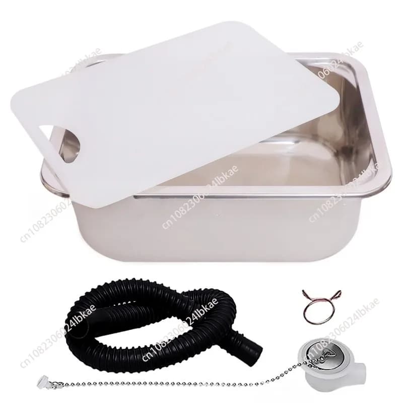 Rv square small sink with cutting board, concealed sink, rv kitchen sink, 304 stainless steel