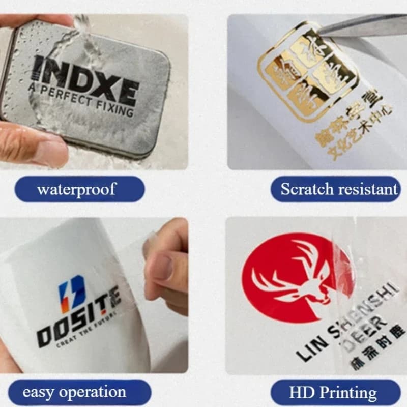 100 pcs sticker logo 3D customized transfer UV stickers waterproof gold silver sticker custom metal decal DIY Letters Brand